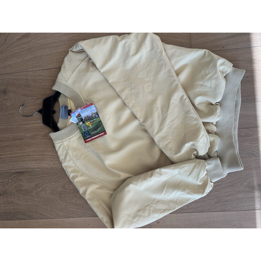 Y2K Vintage Sunderland Of Scotland Mens S Yellow Golf Wind wear Pullover NWT - Picture 9 of 9